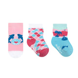 Fun in The Sun 3-Pack Baby Socks, flat laid