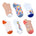 Hopsy's Garden 6-Pack No Show Socks for Toddlers and Kids, flat laid