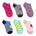 A Little Fruity 6-Pack No Show Socks for Toddlers and Kids, flat laid