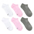 Everyday Athletic 6-Pack No Show Socks for Toddlers and Kids, flat laid