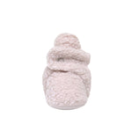 Sherpa Snap Booties in Pastel Pink, front view