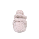 Sherpa Snap Booties in Pastel Pink, front view