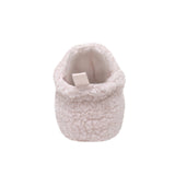 Sherpa Snap Booties in Pastel Pink, back view
