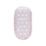 Sherpa Snap Booties in Pastel Pink, bottom view