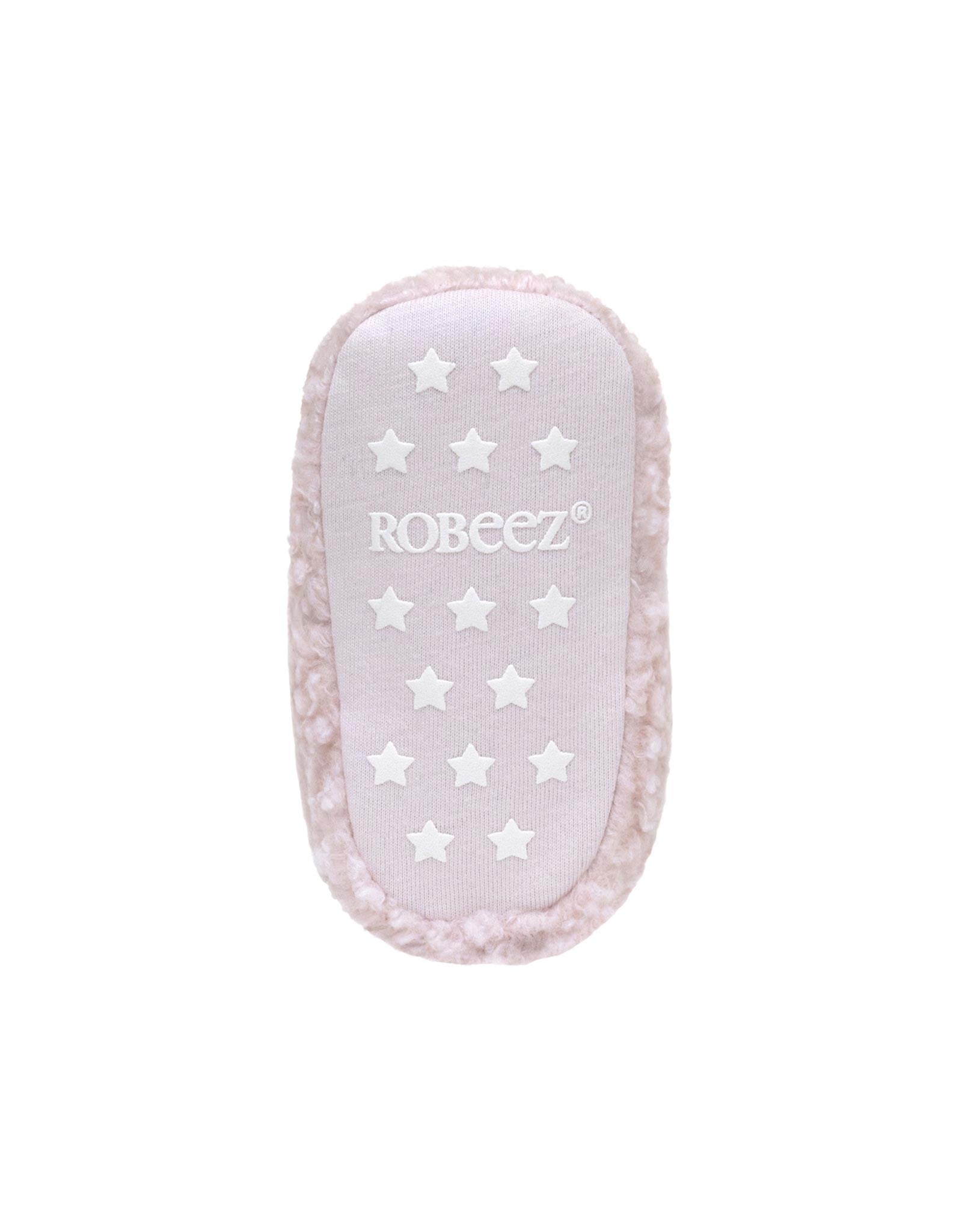 Sherpa Snap Booties in Pastel Pink, bottom view