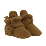 Sully Snap Booties in Camel, perspective view