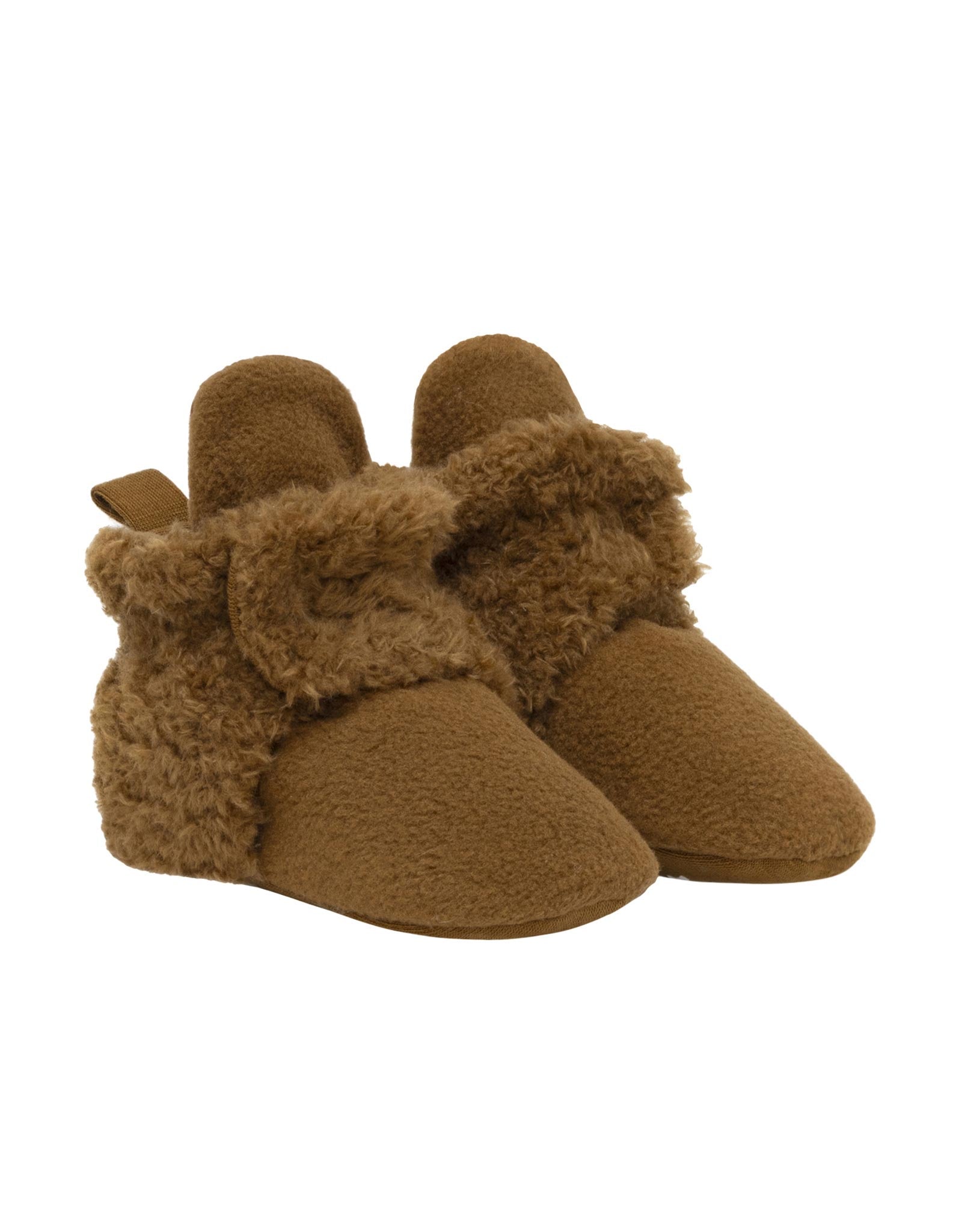 Sully Snap Booties in Camel, perspective view