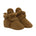 Sully Snap Booties in Camel, perspective view