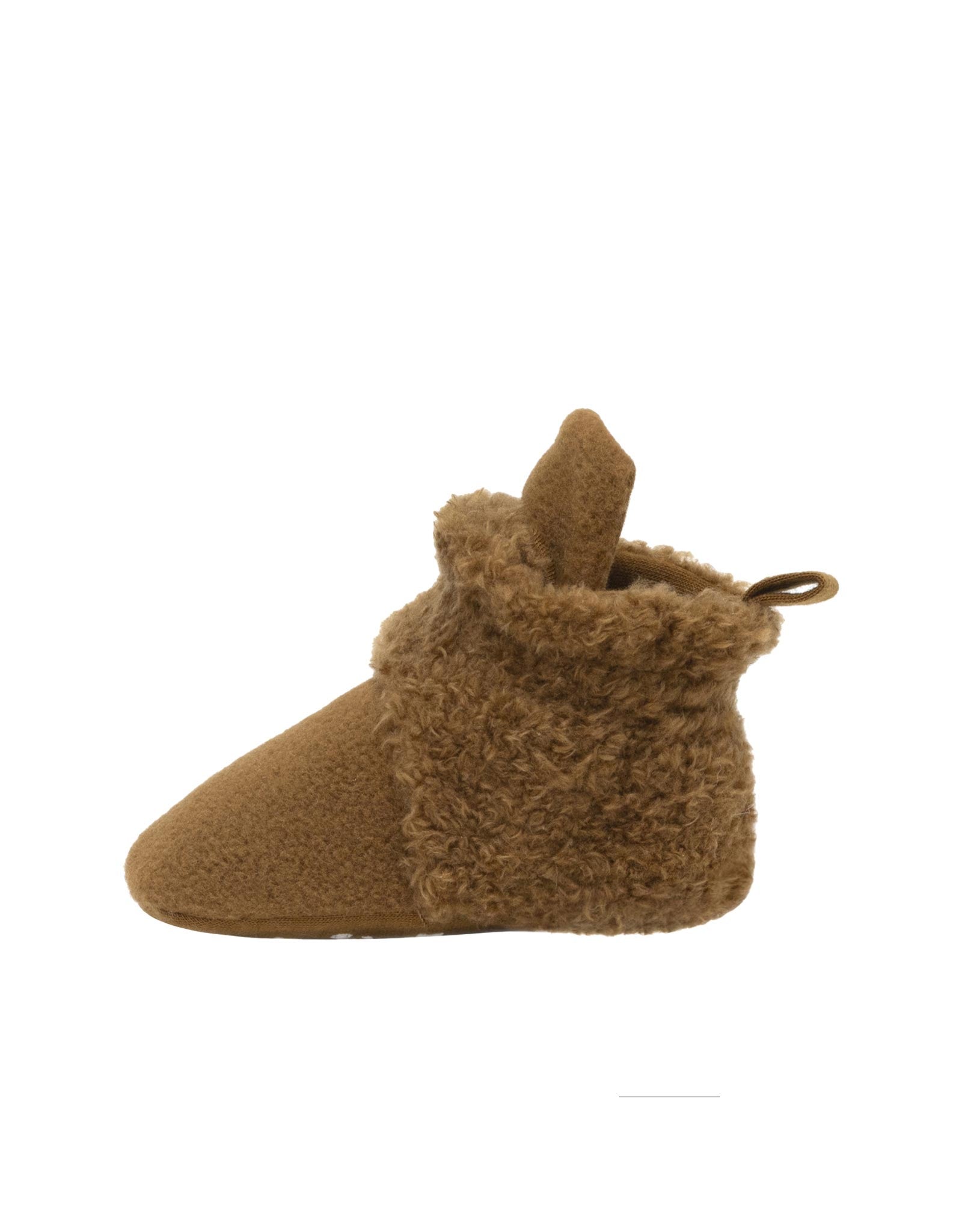 Sully Snap Booties in Camel, side view