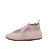 Heart Sparkle Soft Soles in Pastel Pink, side view