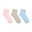 Flower Lace 3-Pack Quarter Socks for Toddlers and Kids, flat laid