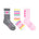 Heart Athletic 3-Pack Crew Socks for Toddlers and Kids, flat laid