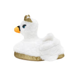 Swan Princess Light-up Slippers in White, side view