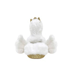 Swan Princess Light-up Slippers in White, back view