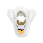 Swan Princess Light-up Slippers in White, top view