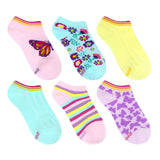 Spread Your Wings 6-Pack No Show Socks in Pastel for Toddlers and Kids