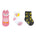 Night Owl 3-Pack Baby Socks in Pink, flat lay