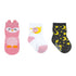 Night Owl 3-Pack Baby Socks in Pink, flat lay