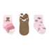 Bear-Y Best 3-Pack Baby Socks in Pink, flat lay