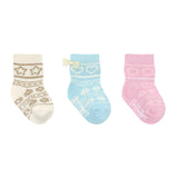 Fair Isle Trio 3-Pack Baby Socks in Pastel