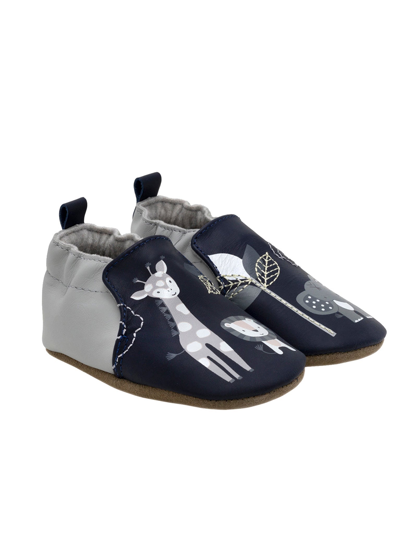 Hello World Soft Soles Navy, perspective view