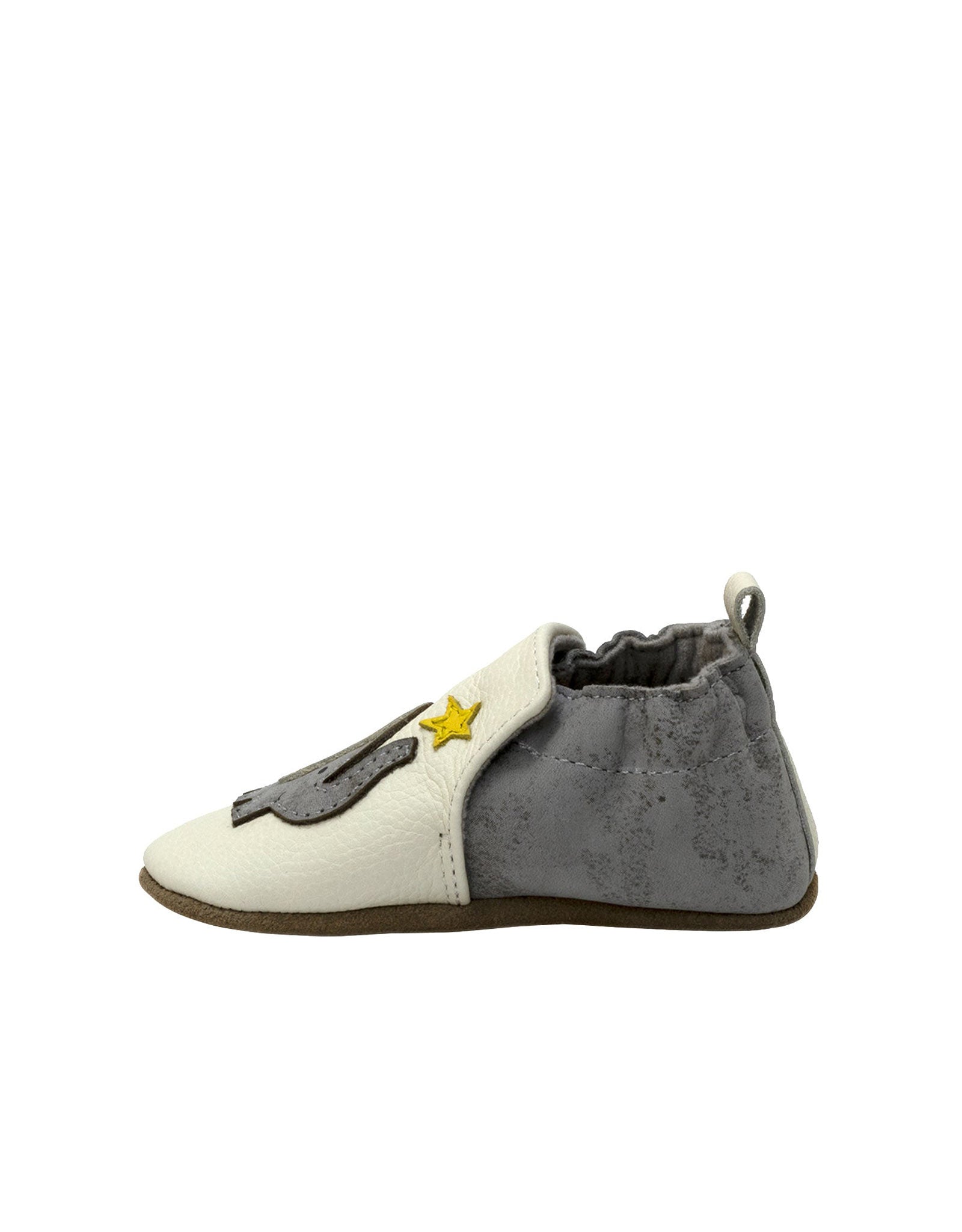 Elephant Stars Soft Soles in Ivory, side view