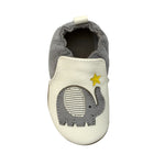 Elephant Stars Soft Soles in Ivory, top view