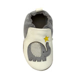 Elephant Stars Soft Soles in Ivory, top view