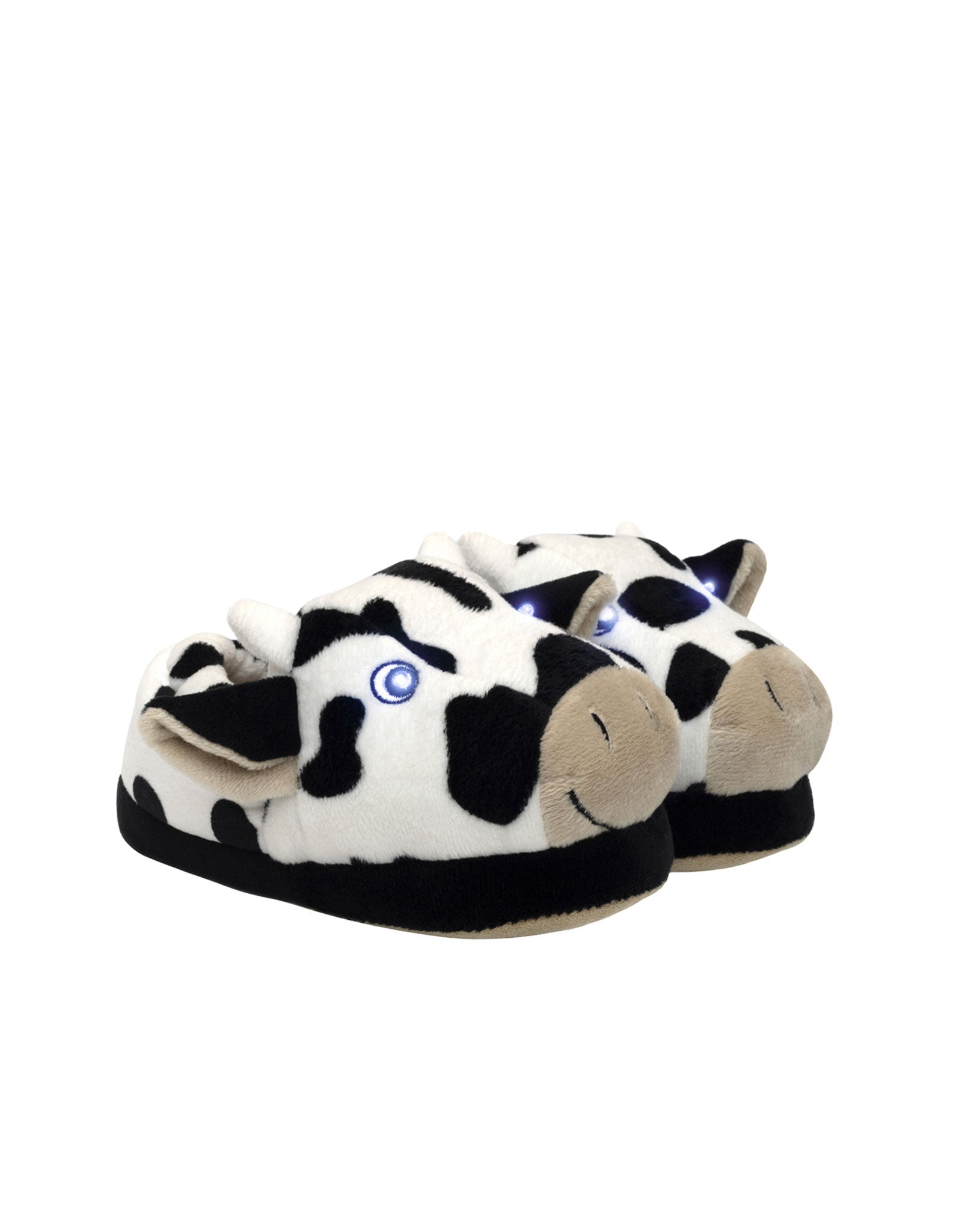 Moo-Moo Light-up Slippers, perspective view with lights on