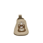 Bear Hugs Soft Soles in Tan, front view