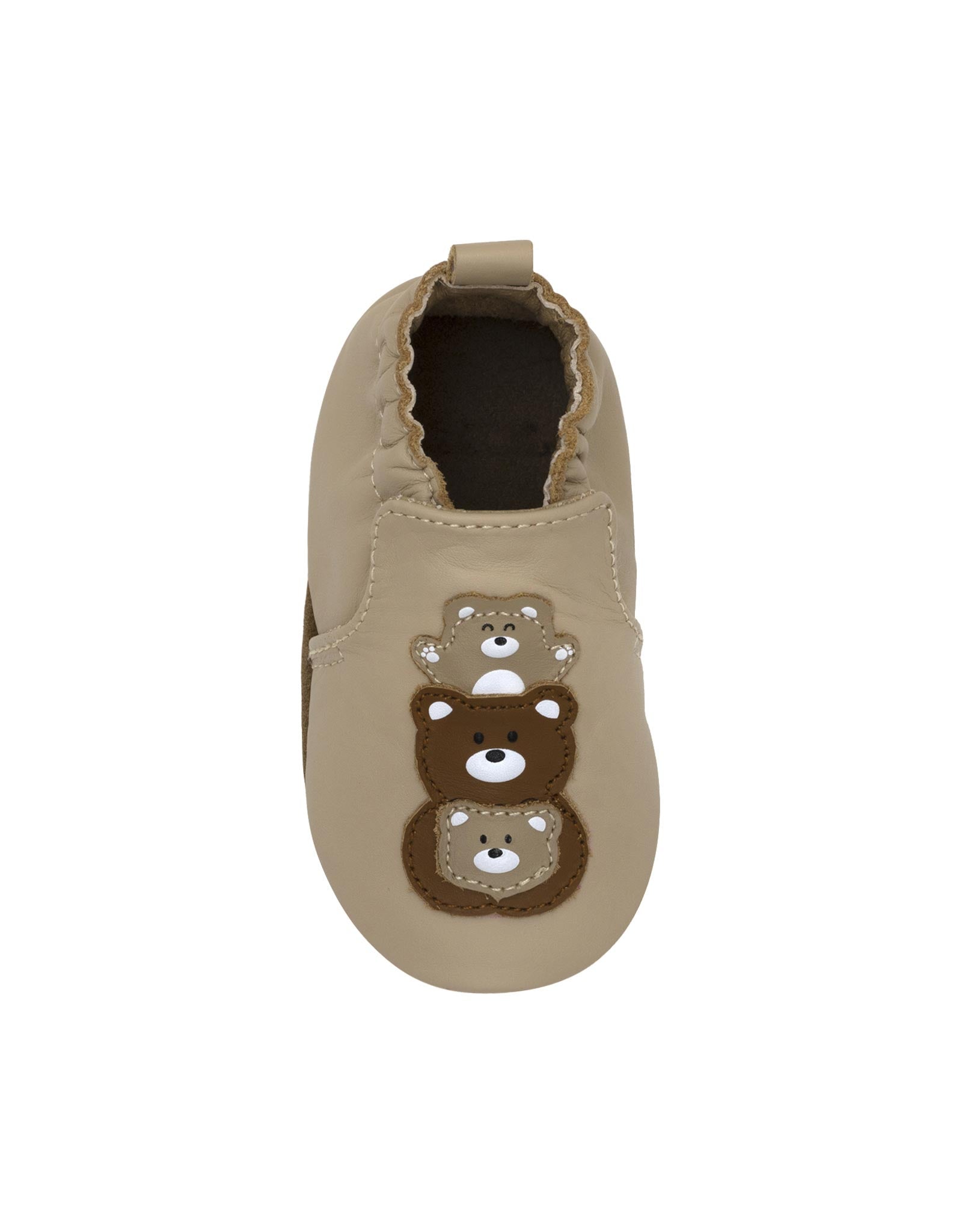 Bear Hugs Soft Soles in Tan, top view