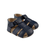 Matthew Sandals in Navy, perspective view